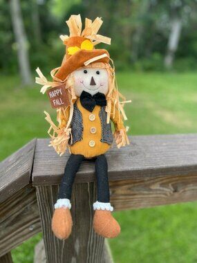 Happy Fall Scarecrow Shelf Sitter Home Fall Autumn Table Decoration